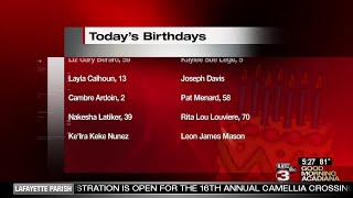 Birthdays 7/18/18