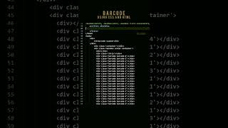 BARCODE SCANNER using CSS and HTML | Coding | CSS tutorial |vsCode | #laconic #programming #shorts
