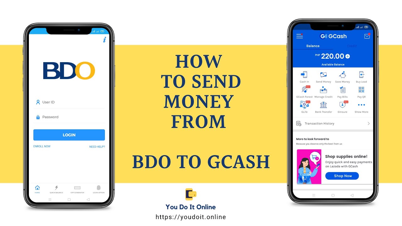 How To Send Money From BDO To GCash - YouTube