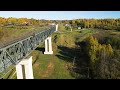 lyduvėnai railway bridge. lyduvėnų geležinkelio tiltas. 4k