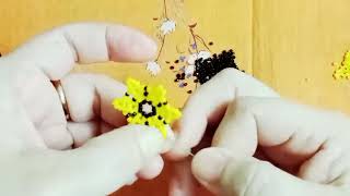 tutorial anting2 bunga manik #craft #flowers #handmade #tutorial #simple #diy