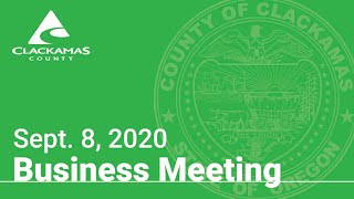 Board of County Commissioners' Meeting Sept. 8, 2020
