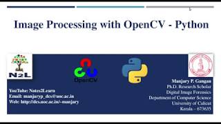 Lecture 2 Reading an image OpenCV Python