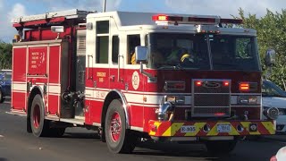 *ULTRA RARE* Hawaii Federal Fire Dept. Engine 105, Tanker 142 \u0026 HFD Engine 33R Responding