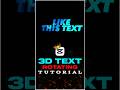 3D Text Rotating Tutorial ☠️🥰 | Capcut Tutorial | #capcut #capcuttutorial #textediting