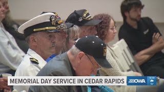 Veterans honor fallen soldiers during Memorial Day service in Cedar Rapids