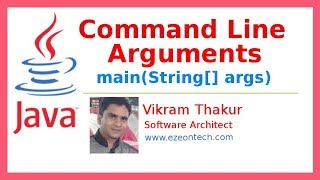 34 - Command Line Arguments In Java - Java Tutorial By eZeon