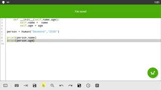 Qpython tutorial - 41 OOP using __init__() functions