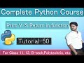 return vs print() in Python | What is the difference? | Turorial 50