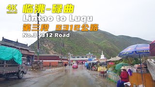 临洮到碌曲，S312公路街景，王格尔塘收费站到拉卜楞寺