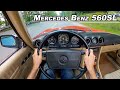 1987 Mercedes Benz 560SL - Iconic V8 Roadster Drive (POV Binaural Audio)