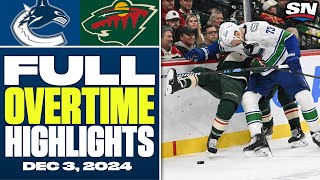 Vancouver Canucks at Minnesota Wild | FULL Overtime Highlights - December 3, 2024