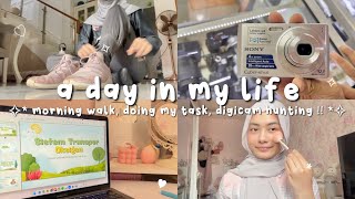 a day in my life - morning walk, doing my task, digicam hunting!! ✧*:･ﾟ| Ghaida Salma