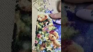 62日目Mini Teddy Bear Tree クロスステッチ制作動画