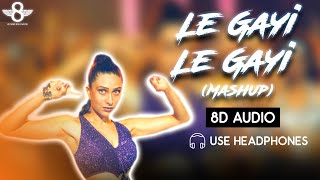 Le Gayi Le Gayi (8D Song) Mashup | Asha Bhosle | Udit Narayan | Karisma Kapoor | 8D Tunes Bollywood