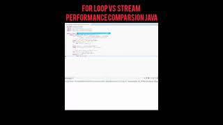 Performance Comparison: for Loop vs. Stream in Java #java8