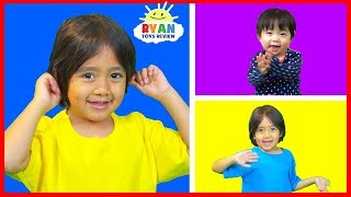 Body Parts Exercise Songs for Children with Ryan ToysReview!