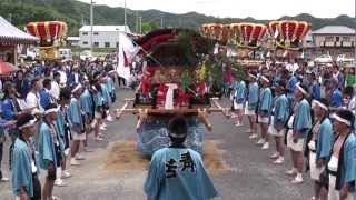 平成24年 上田八幡神社春祭り 本宮 宮入 青木 投げだんじり