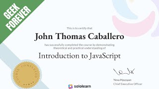 ☕Introduction to JavaScript (Sololearn)