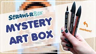 ☆ USING ONLY THE SUPPLIES IN THIS BOX || Scrawlr Box Unboxing & Artwork!! ☆