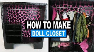 How to Make a Miniature Cardboard Closet and Hangers