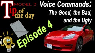 Model 3 Tip of the Day #4: Voice Commands:The Good, the Bad, \u0026 the Ugly