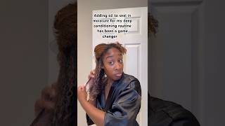 DEEP CONDITIONING on natural hair #deepconditioning #hairroutine #naturalhairroutine