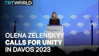 Ukrainian first lady speaks at the World Economic Forum in Davos