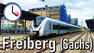 Zugverkehr am Bahnhof Freiberg