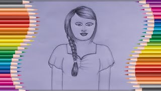 Easy girl drawing || Drawing for beginners || Easy drawing tutorial #@shortstarsanjan