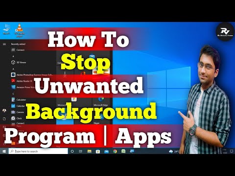 How to stop programs and Apps running in background windows 10