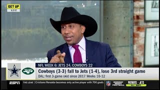 FIRST TAKE | Stephen A. Smith "STRONG" react to Cowboys fall to Jets, lose 3rd straight game