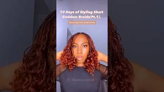 How to style short goddess braids | goddess braids | braids for short hair| #braidstyles #braids