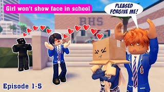 👉 MASK GIRL EP 1-5: Girl Won't Show Face At School | Roblox Crush Idol