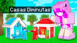 Nacho vs Dagar: Reto de Casas DIMINUTAS en Minecraft!