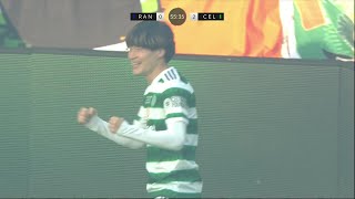 Kyogo Furuhashi scores 2nd goal for Celtic v Rangers in Viaplay Cup final