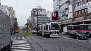 鹿児島市電9500形 天文館通電停発車 Kagoshima City Tram Type 9500