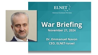 ELNET War Briefing - 21.11.2024 - The ICC