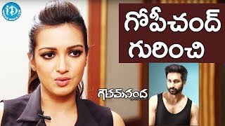 Catherine Tresa About Gopichand And His New Look || #GauthamNanda || Talking Movies With iDream