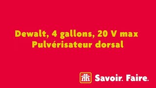 Obtenez une pulvérisation uniforme avec le pulvérisateur dorsal de 20 V #dewalt