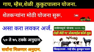 नाविन्यपूर्ण योजनाचे अर्ज |गाय,म्हैस,शेळी पालन , मेंढी | कुकुटपालन | Navinyapurna Yojana2023|#योजना