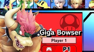 Play As Giga Bowser in Super Smash Bros Ultimate (Boss Character) Vs All Bosses + Final Boss