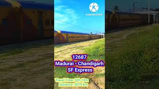 12687 maduari chandigarh SF EXPRESS #tamilnadu