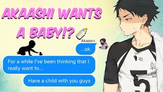 Akaashi wants a baby!?🍼 Pt.1 | Bokuakakuroken | Fluff | Haikyuu Text