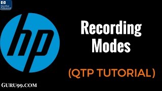 Recording Modes - HP UFT/ QTP TutoriaL #25
