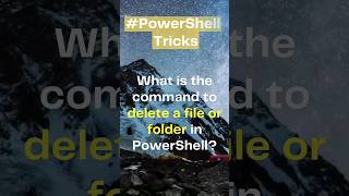 Delete Files and Folders Using PowerShell #learnpowershell
