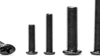 JUIDINTO 10-100pcs Cross Pan Round Head Machine Screw M1 M1.2 M1.7 M2 M2.5 M3 M4 M5 M6 Black Plating