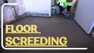 Screeding A Bathroom Floor | Floor Screeding  | How to Screed | How To Screed (Bedding) A Floor