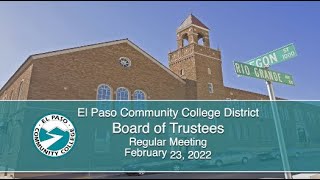 EPCC Regular Board Meeting: February 23, 2022