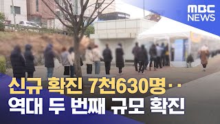 신규 확진 7천630명‥역대 두 번째 규모 확진 (2022.01.23/12MBC뉴스)